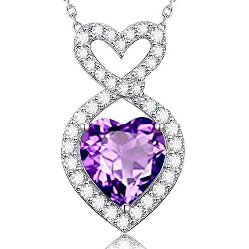 Birthday Gifts for Her March Birthstone Aquamarine Love Infinity Emerald Periodt Blue Sapphire Pink Tourmaline Citrine Garnet Amethyst Jewelry Sterling Silver