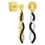 Dazzlingrock Collection 0.20 Carat (ctw) 10K Gold Round Black & White Diamond Ladies Dangles Earrings 1/5 CT Dazzlingrock Collection 0.20 Carat (ctw) 10K Gold Round Black & White Diamond Ladies Dangles Earrings 1/5 CT