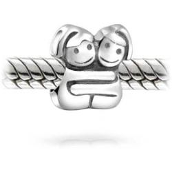 Bff Best Hugging Friends Forever Friendship Bead Charm For Women Teen 925 Sterling Silver For European Bracelet
