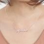 LoEnMe Jewelry Leah Name Necklace Rose Gold Personalized Custom Made Gift for Women Girls Couple