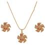 Touchstone Indian Bollywood Delicate Creative Designer Jewelry Pendant Set Colorful in Gold and Silver Tone for Women.