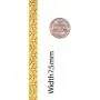 LIFETIME JEWELRY 7.5mm Brushed Riccio Bracelet 24k Gold Plated for Women and Men LIFETIME JEWELRY 7.5mm Brushed Riccio Bracelet 24k Gold Plated for Women and Men