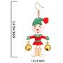 HSWE Christmas Dangle Earrings for Women Xmas Festival Jewelry for Cosplay Santa Claus Jingle Bell Earrings