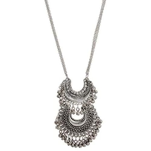 Zephyrr Fashion Turkish Style Beaded Pendant Long Necklace for Women Boho Gypsy