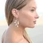 Mariell Bridal and Wedding Rose Gold Handmade Dangle Earrings, Crystal Gems and Petite Freshwater Pearls Mariell Bridal and Wedding Rose Gold Handmade Dangle Earrings, Crystal Gems and Petite Freshwater Pearls