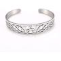 VASSAGO Nordic Viking Triskele Symbol Irish Trinity Celtic Knot Cuff Bracelet Stainless Steel Bangle Vintage Amulet Jewelry Gifts for Men Women Teens