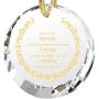 NanoStyle Serenity Prayer Necklace Inspirational Pendant Inscribed in 24k Gold on Round CZ, 18'' Gold Filled Chain