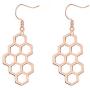 MANZHEN Dainty Honeycomb Beehive Dangle Earrings for Women Girls