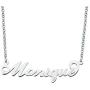 CoolJewelry Name Necklace Personalized Custom Made Nameplate Initial Necklace 925 Sterling Silver Jewelry Birthday Gift