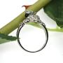 HSQYJ Fashion Lucky Owl Ring Crystal The Night Guardians Owl Animal Anniversary Wedding Engagement Ring White Gold Plated Eternity Rings for Women Ladies Girls Jewelry Gifts