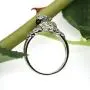 HSQYJ Fashion Lucky Owl Ring Crystal The Night Guardians Owl Animal Anniversary Wedding Engagement Ring White Gold Plated Eternity Rings for Women Ladies Girls Jewelry Gifts