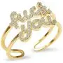 18K Gold Plated Adjustable Rapper Ring Cubic Zirconia Statement Ring Inspirational Gift for Women&Men with a Fine Gift Box 18K Gold Plated Adjustable Rapper Ring Cubic Zirconia Statement Ring Inspirational Gift for Women&Men with a Fine Gift Box