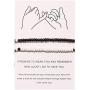 Morse Code Bracelet Pinky Promise Couples Matching Bracelets Beads Cord Friendship Bracelet Adjustable Wax Rope Inspirational Always Together Jewelry for Women Men Mother and Daughter