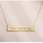 Personalized Engraved Bar Necklace Pendant Initial Text Custom Gift for Woman Kids Mom Sister Daughter Grandma Girlfriend