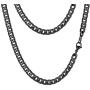 PROSTEEL Stainless Steel 7mm Cuban Link Chain/7mm Figaro Chain/5mm 3D Chain for Men Women, Hypoallergenic, Suitable for Sensitive Skin, 18''/20''/22''/24''/26''/28''/30'', Come Gift Box