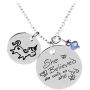 Luvalti “She Believed She Could So She Did” Round Pendant Necklace - Motivational Jewelry Gift - Family and Friends Jewelry