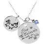 Luvalti “She Believed She Could So She Did” Round Pendant Necklace - Motivational Jewelry Gift - Family and Friends Jewelry Luvalti “She Believed She Could So She Did” Round Pendant Necklace - Motivational Jewelry Gift - Family and Friends Jewelry