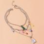 Sclorey Igirl Necklace Indie Aesthetic Necklace Y2k Goth Jewelry Alt Choker Gummy Bear Necklace Egirl Chain Pin Necklace Lock Necklace for Girl Women