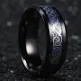 Tungsten Carbide Wedding Band Ring Blue Celtic Dragon, (Size 8mm Ring Size 8-13) Tungsten Carbide Wedding Band Ring Blue Celtic Dragon, (Size 8mm Ring Size 8-13)