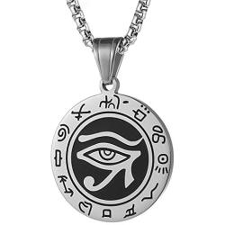 AsAlways Ancient Egyptian Coptic Jewelry for Men Women, Eye of Horus Necklace，Ancient Egyptian Symbol of Protection