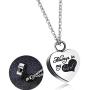 Casa De Novia Always in My Heart Cremation Jewelry Rose Gold Stainless Steel Keepsake Memorial Urn Ash Necklace