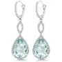 Gem Stone King 925 Sterling Silver Long Drop Dangle Elegant Wedding Bridal Chandelier Teardrop Earrings For Women (2 Inch Pear Shape 16X12MM, 20.00 Cttw) Gem Stone King 925 Sterling Silver Long Drop Dangle Elegant Wedding Bridal Chandelier Teardrop Earrings For Women (2 Inch Pear Shape 16X12MM, 20.00 Cttw)