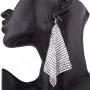 GIMEFIVE Gold Sequin Earrings Lightweight Metal Mesh Grid Tassel Drop Dangle Earrings Long Hook Earrings Women Girls GIMEFIVE Gold Sequin Earrings Lightweight Metal Mesh Grid Tassel Drop Dangle Earrings Long Hook Earrings Women Girls