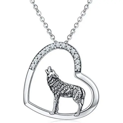 TRISHULA Wolf/Cat/Flamingo/Turtle/Dog/Unicorn/Heart Pendant Necklace for Women Girls, Sterling Silver Animals Necklace, l Love You Forever Opal Necklace Jewelry Gift 18''+2'' (Gift Box Included) TRISHULA Wolf/Cat/Flamingo/Turtle/Dog/Unicorn/Heart Pendant Necklace for Women Girls, Sterling Silver Animals Necklace, l Love You Forever Opal Necklace Jewelry Gift 18''+2'' (Gift Box Included)