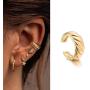 MYEARS Women Ear Cuff Earring Gold Non Pierced Ear Cartilage Clip on Wrap Hoop 14K Gold Filled Tiny Boho Beach Simple Minimalist Delicate Handmade Hypoallergenic Jewelry Gift-Sold as Single/Pair