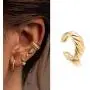 MYEARS Women Ear Cuff Earring Gold Non Pierced Ear Cartilage Clip on Wrap Hoop 14K Gold Filled Tiny Boho Beach Simple Minimalist Delicate Handmade Hypoallergenic Jewelry Gift-Sold as Single/Pair