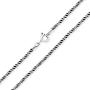Bali Balinese Indonesian Black Oxidized 925 Sterling Silver Rope Twist Chain Necklace For Women For Men 16 18 20 24 Inch