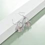 925 Sterling Silver Friendship Bis Sis Lit Sis Sister Heart Dangle Earrings Birtthday Christmas Jewelry Gifts for Best Friend Sister Female Classmates Women
