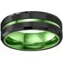 6/8mm Red/Green&Black Tungsten Carbide Ring Mens Two Tone Wedding Bands Groove Beveled Edge Brushed Engagement Couples Rings 6/8mm Red/Green&Black Tungsten Carbide Ring Mens Two Tone Wedding Bands Groove Beveled Edge Brushed Engagement Couples Rings