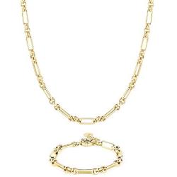 BOUTIQUELOVIN 14K Gold Plated Paperclip Link Chain Choker Necklace for Women Girls
