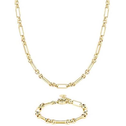 BOUTIQUELOVIN 14K Gold Plated Paperclip Link Chain Choker Necklace for Women Girls