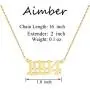 Aimber Birth Year Necklace 18K Gold Plated Birth Year Number Pendant Necklace Stainless Steel Birthday Year Necklace for Women,1970-2024 Aimber Birth Year Necklace 18K Gold Plated Birth Year Number Pendant Necklace Stainless Steel Birthday Year Necklace for Women,1970-2024