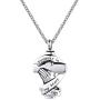 YSAHan Praying Hands Cross Urn Necklaces Ashes Cremation Memorial Stainless Steel Keepsake Pendant Jewelry Forever in My Heart for Women Men