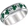 US Jewels and Gems Mens Sterling Silver 8mm Irish Celtic Shamrock 3 Leaf Clover Wedding Band Ring US Jewels and Gems Mens Sterling Silver 8mm Irish Celtic Shamrock 3 Leaf Clover Wedding Band Ring
