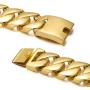 ROWIN&CO Jewelry Huge 32mm Mens Chunky Bracelet Heavy Sturdy 18K Yellow Gold PVD Plating Stainless Steel Cuban Chain with Box Clasp, 9.5 Inch/10.5 oz