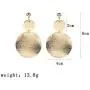 ONLYJUMP Shimmering Round Disc Metal Dangle Earrings for Women Girls Fashion Retro Frosted Gold Silver Big Circle Geometric Statement Ear Jewelry ONLYJUMP Shimmering Round Disc Metal Dangle Earrings for Women Girls Fashion Retro Frosted Gold Silver Big Circle Geometric Statement Ear Jewelry