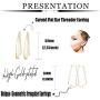 FIBO STEEL Curved Threader Dangle Earrings for Women Drop Hoop Bar Statement Earrings Set