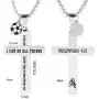 Palterwear Sport Necklace for Boys and Teens - Stainless Steel Pendant with Ball Charm and Inspirational Text (Soccer)