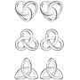 Celtic Earrings Sterling Silver Hypoallergenic Knot Studs Trinity Triquetra Earrings Pierced Jewelry Gift for Women Girls