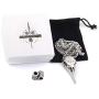 Gungneer Runic Raven Skull Pendant Necklace, Helm of Awe Rune Nordic Viking Men Necklace, 316L Stainless Steel Bonus 2 Rune Beard Bead