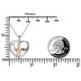 DAOSHANG 925 Sterling Silver Two Tone Music Note Love Heart Pendant Treble Clef Necklace for Women Jewelry Gift for Music Dance Lover