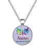 KEYCHIN Autism Gift Autism Awareness Necklace Autism Mom Jewellery Autism Personalized Colorful Butterfly Necklace Autism Teacher Appreciation Gift