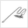 Heavstjer Punk Rock Stainless Steel Skull Pendant Knife Necklace