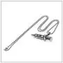 Heavstjer Punk Rock Stainless Steel Skull Pendant Knife Necklace