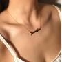 Custom Name Necklace Personalized,Name Plate Necklace 18K Gold Jewelry Gift for Women