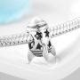 Rocket Shape Bead Charms Fit European Charm Bracelet 925 Sterling Silver Jewelry